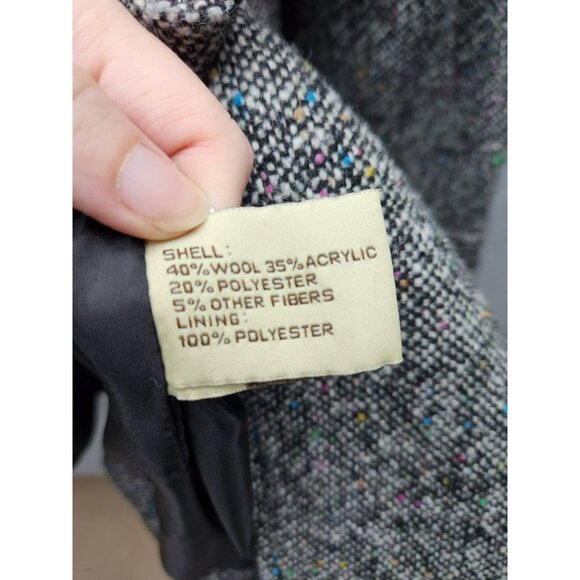 American Rag Cie Girls Tweed Coat M Wool Blend Button Front - Picture 4 of 5